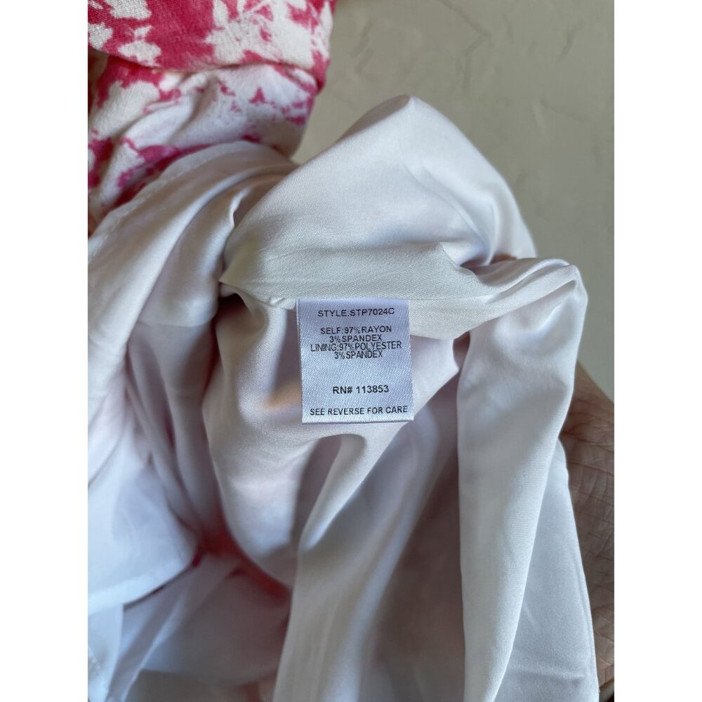 Sugarlips Coral Crush Everheart Romper XS Pink White V-Neck Short Sleeve MSRP $8 - Picture 11 of 11
